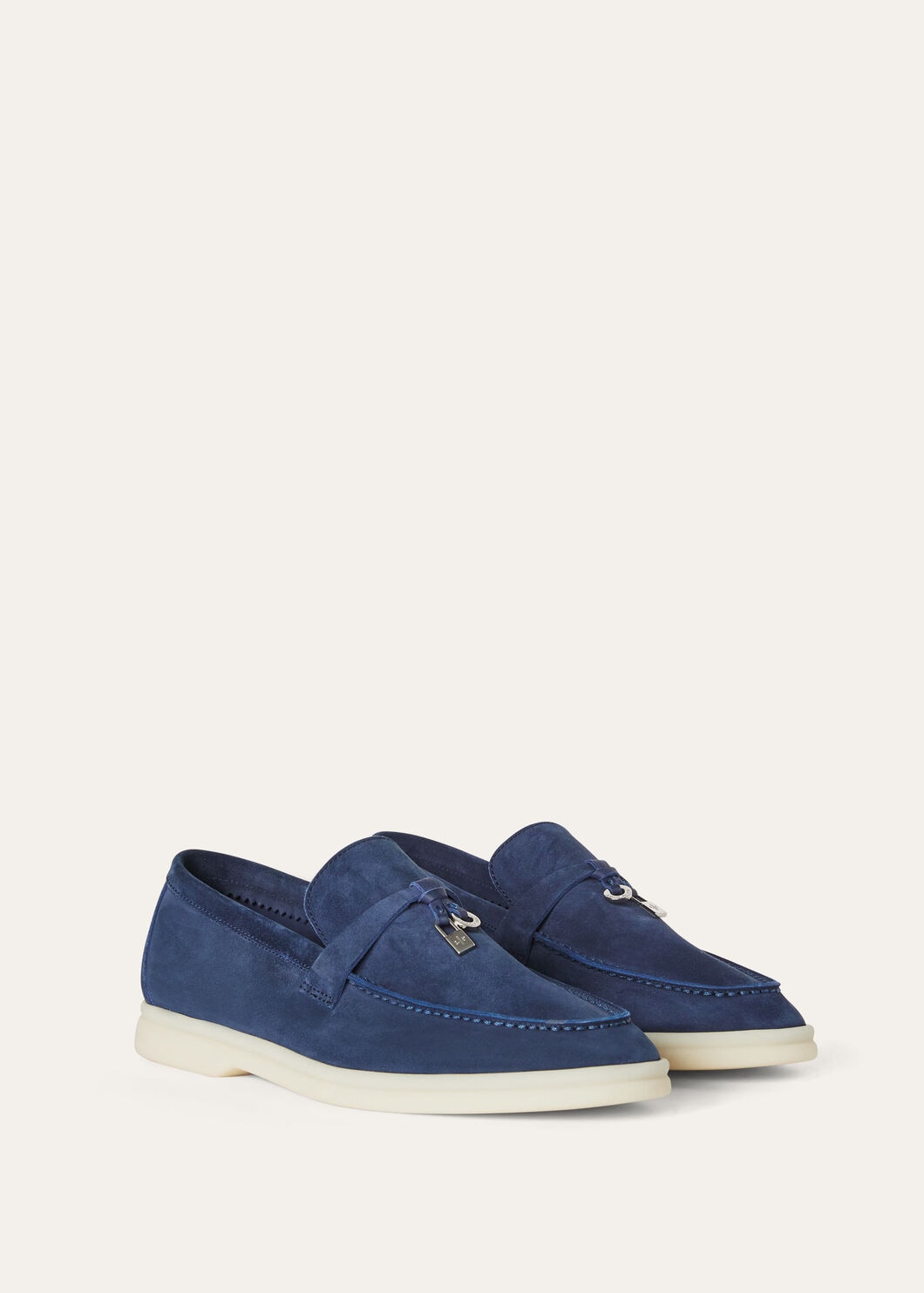Summer Charms Walk Suede Loafers Dark Blue