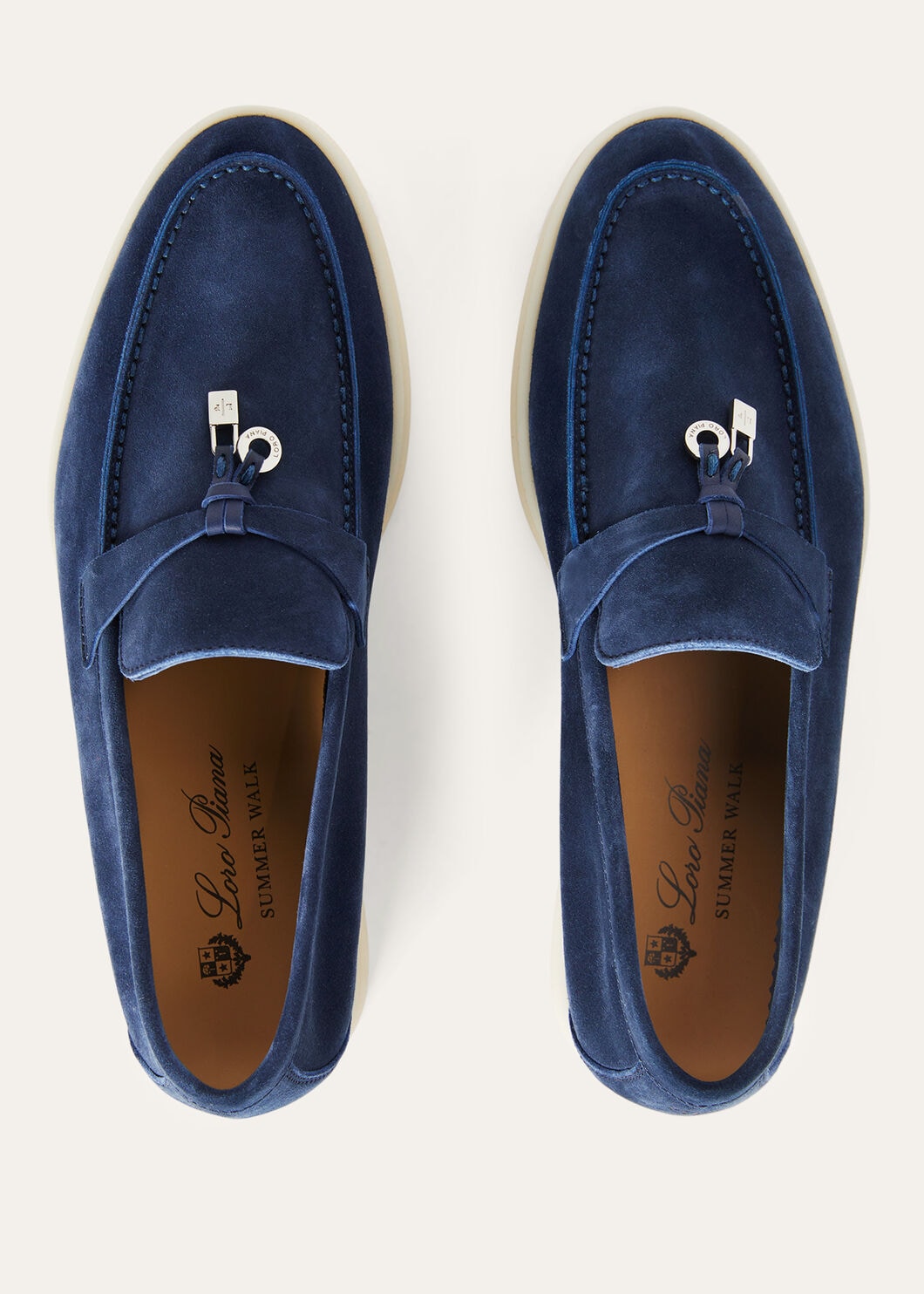 Summer Charms Walk Suede Loafers Dark Blue