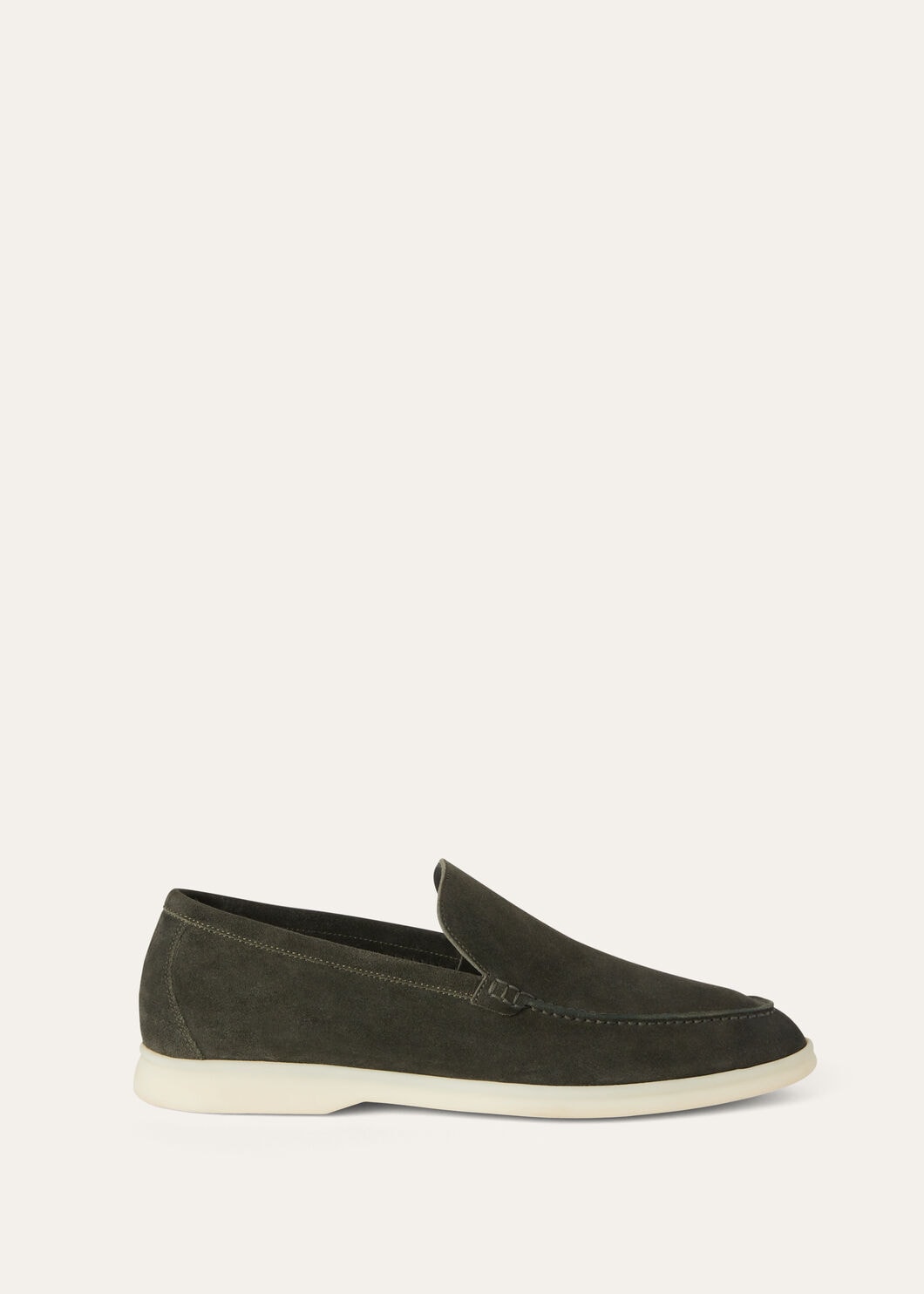 Summer Walk Moccasins in Dark Green Suede