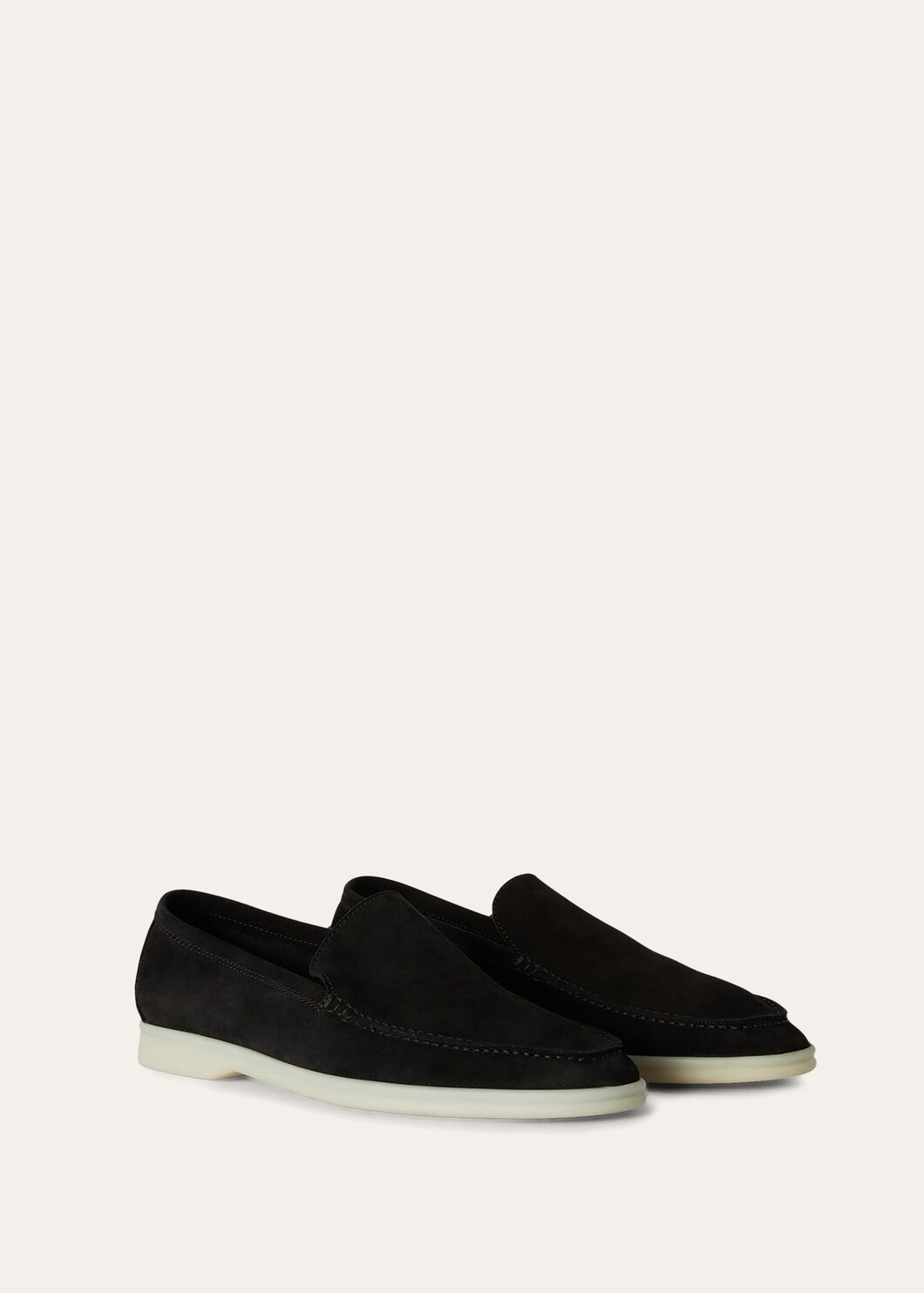 Summer Walk Black Suede Loafers for Men