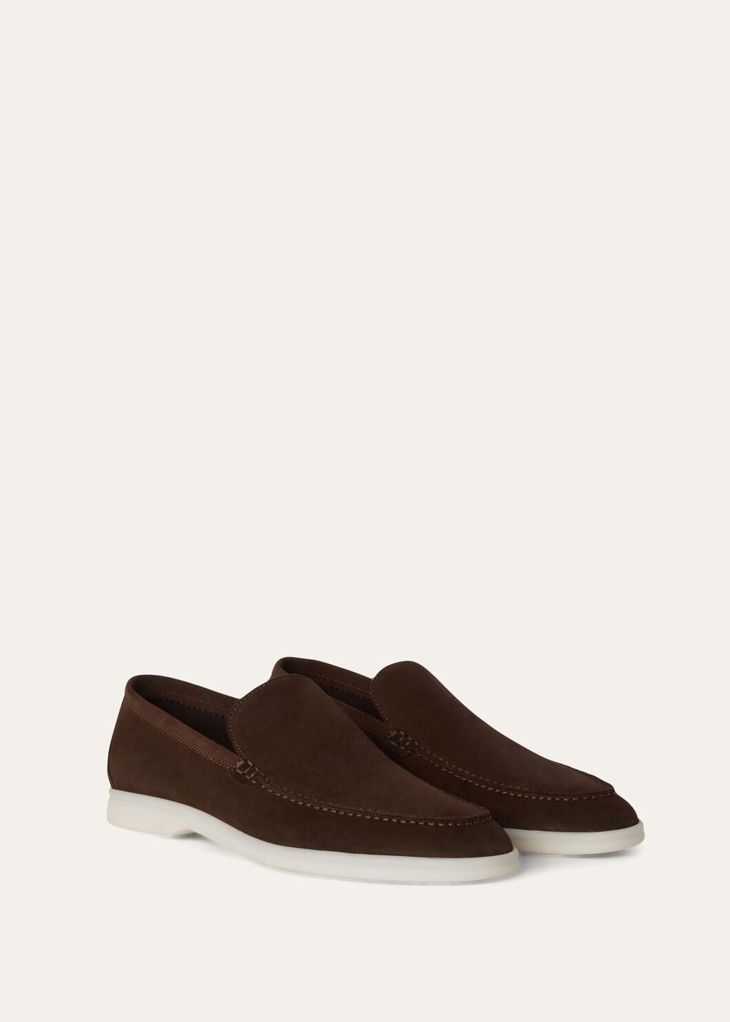 Summer Walk Chocolate Suede Loafers for Men