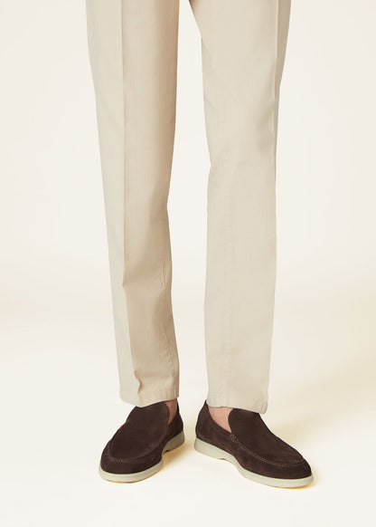 Summer Walk Chocolate Suede Loafers for Men