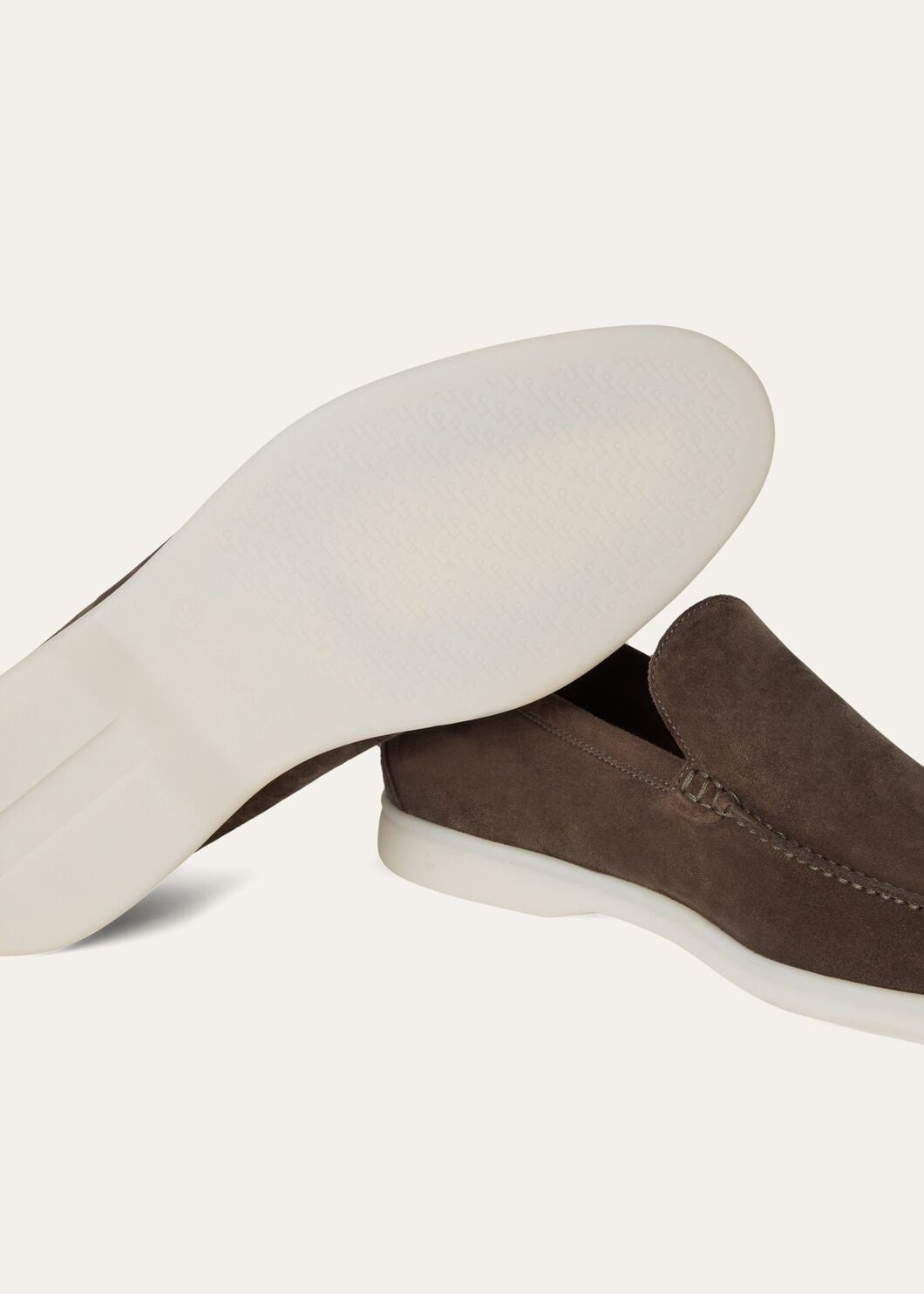 Summer Walk Moccasins in Warm Gray Suede