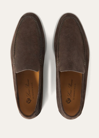 Men's Summer Walk Dark Grey Suede Loafers
