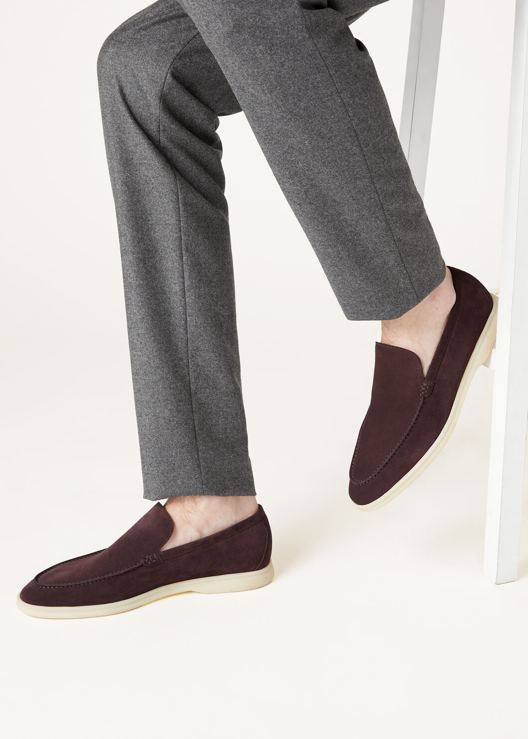 Summer Walk Loafers in Suede Amarone Men