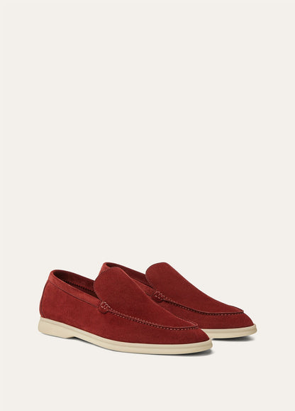 Summer Walk Loafers In Red Suede Men