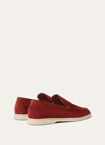 Summer Walk Loafers In Red Suede Men