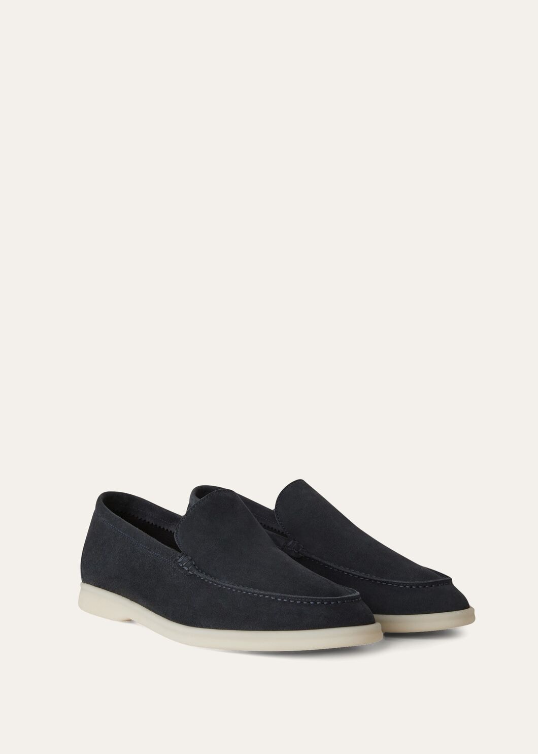 Summer Walk Blue Suede Loafers for Men