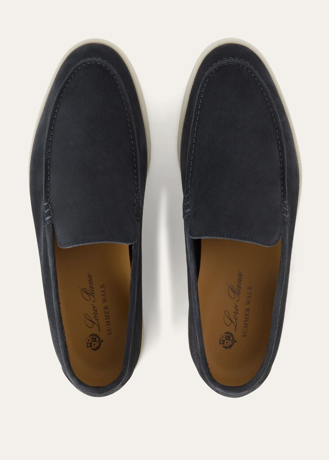 Summer Walk Blue Suede Loafers for Men