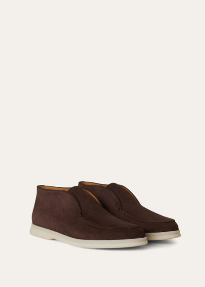 Open Walk ankle boots in Suède Chocolate
