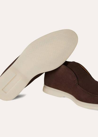 Open Walk ankle boots in Suède Chocolate