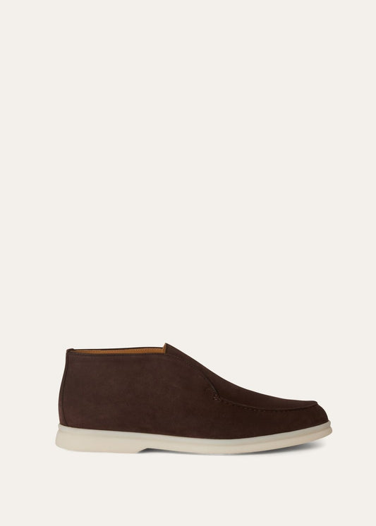 Open Walk ankle boots in Suède Chocolate
