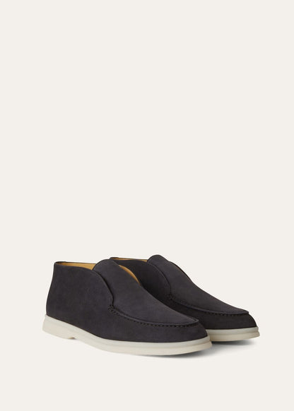 Open Walk Suede Caviar Ankle Boots