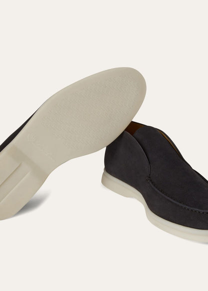 Open Walk Suede Caviar Ankle Boots