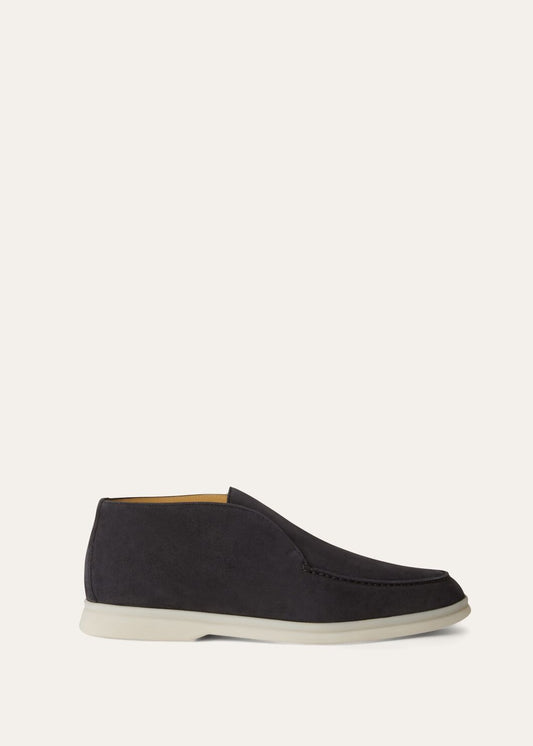 Open Walk Suede Caviar Ankle Boots