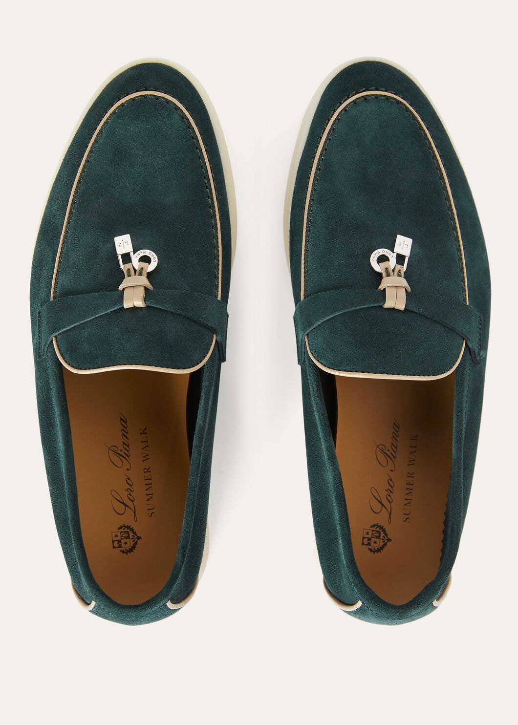 Summer Charms Walk Suede Emerald Black Loafers