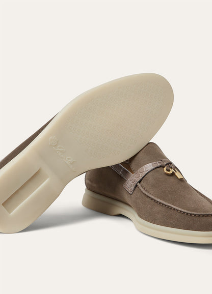 Summer Charms Walk Suede Moccasins Grey Women