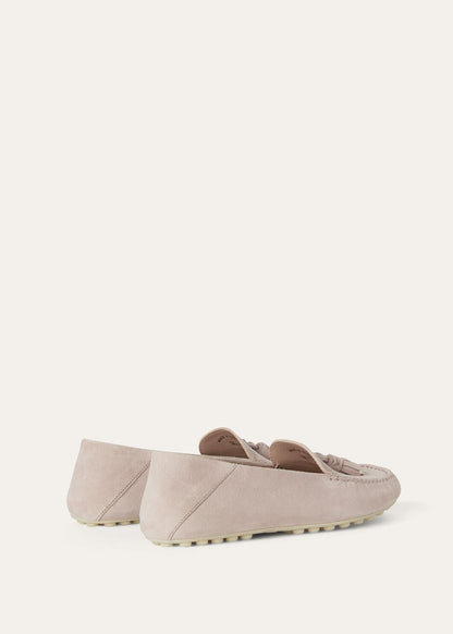 Dot Sole Walk Suede Pink Women's Loafers