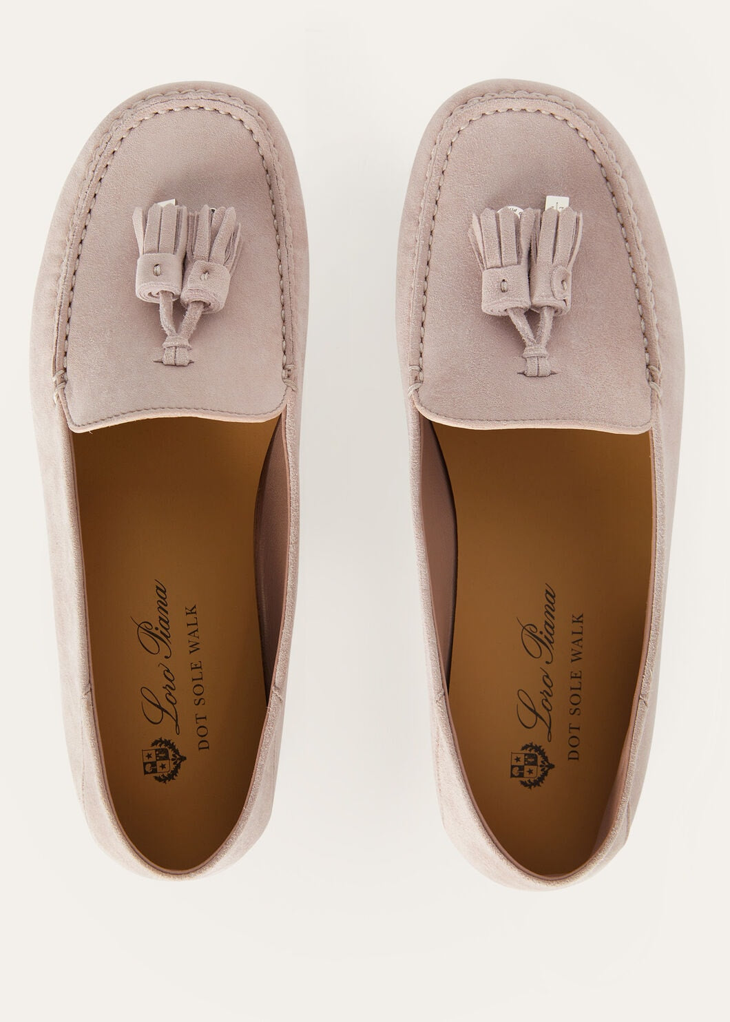 Dot Sole Walk Suede Pink Women's Loafers