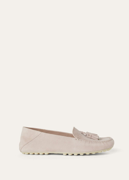 Dot Sole Walk Suede Pink Women's Loafers