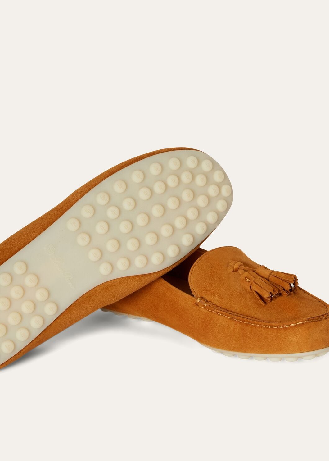 Dot Sole Walk Orange Suede Women's Loafers