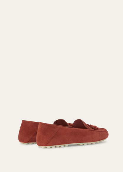 Dot Sole Walk Suede Cinnamon Women's Loafers