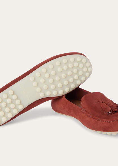 Dot Sole Walk Suede Cinnamon Women's Loafers