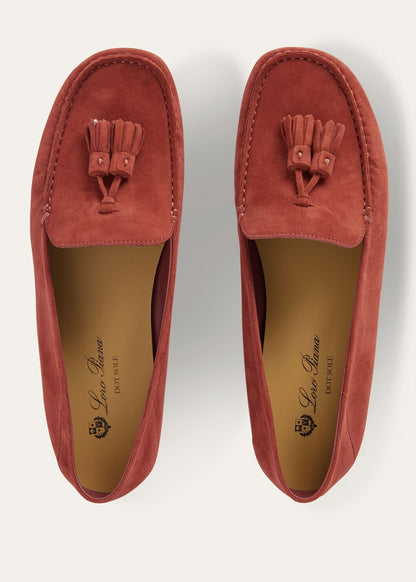 Dot Sole Walk Suede Cinnamon Women's Loafers