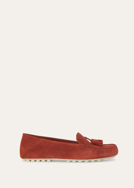 Dot Sole Walk Suede Cinnamon Women's Loafers