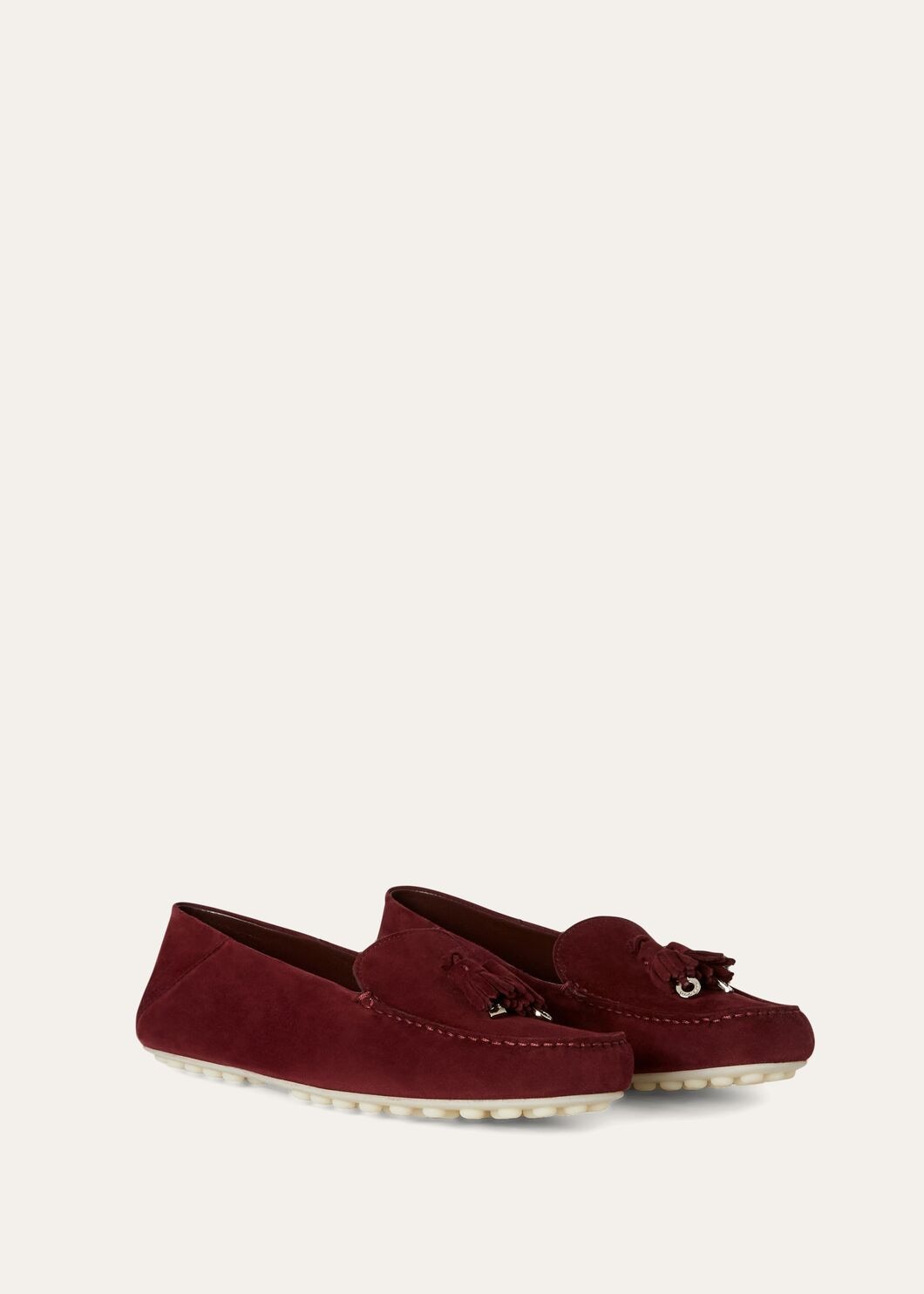 Dot Sole Walk Bordeaux Suede Women's Loafers
