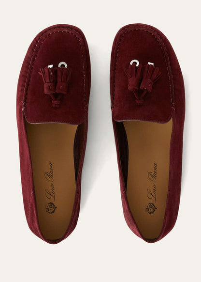 Dot Sole Walk Bordeaux Suede Women's Loafers