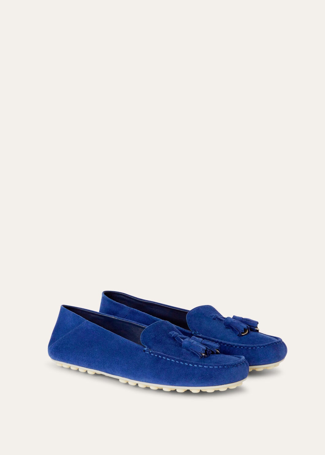 Dot Sole Walk Blue Suede Women's Loafers