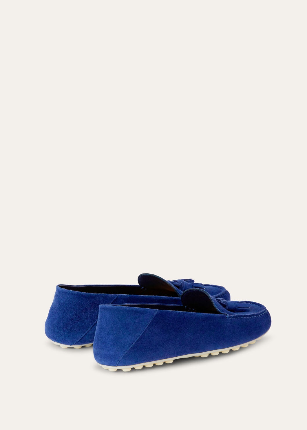 Dot Sole Walk Blue Suede Women's Loafers