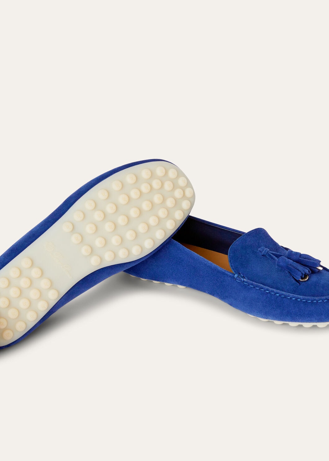 Dot Sole Walk Blue Suede Women's Loafers