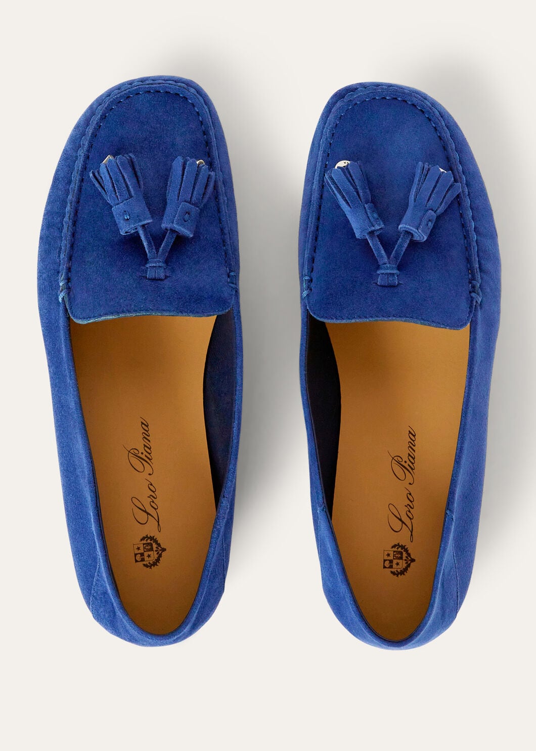 Dot Sole Walk Blue Suede Women's Loafers