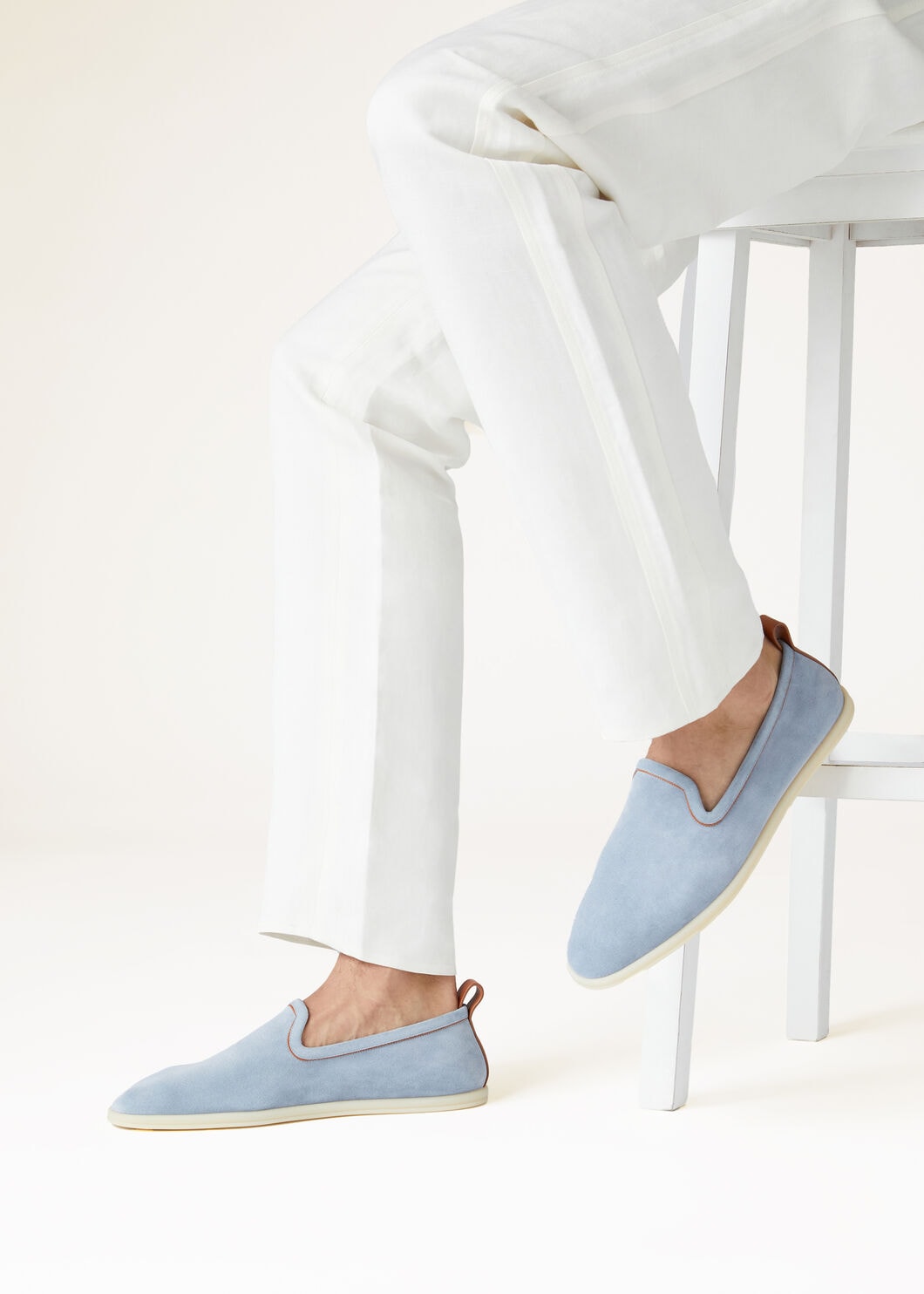 Venice Walk Suede Loafers Powder Men