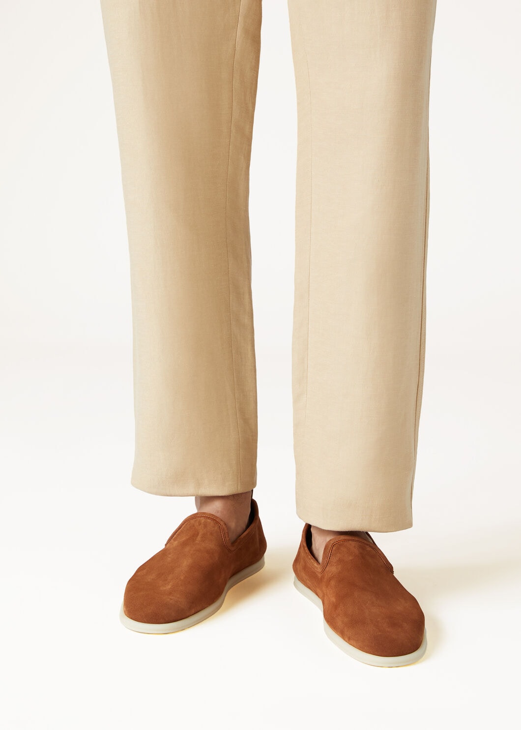 Venice Walk Loafers in Brown Suede Calfskin Men