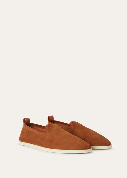 Venice Walk Loafers in Brown Suede Calfskin Men