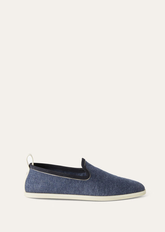 Venice Walk Cotton Moccasins Blue Men