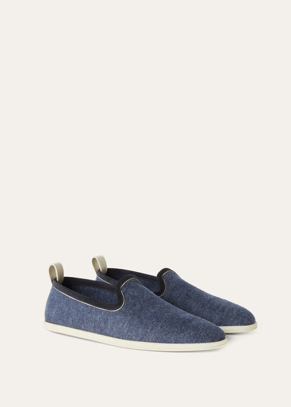 Venice Walk Cotton Moccasins Blue Men