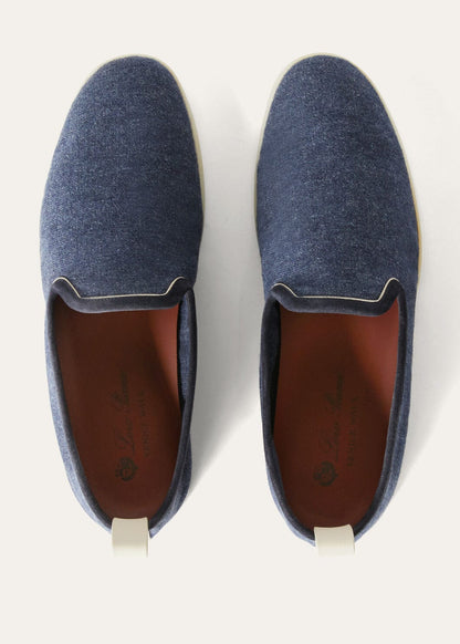 Venice Walk Cotton Moccasins Blue Men