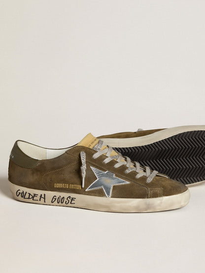 Super-Star LTD aus Wildleder mit laminiertem Lederstern und Leder an der Fersenlasche