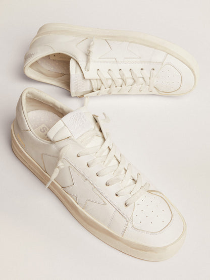 Stardan in white leather