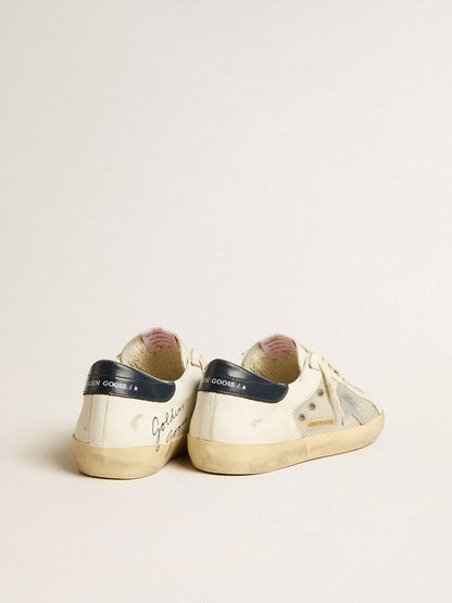 Super-Star LTD aus Mesh und Leder mit silbernem Stern und blauer Fersenlasche
