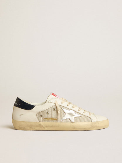 Super-Star LTD aus Mesh und Leder mit silbernem Stern und blauer Fersenlasche