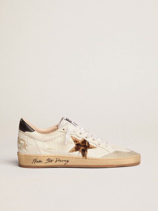 Ball Star with leopard pony skin star and black heel tab