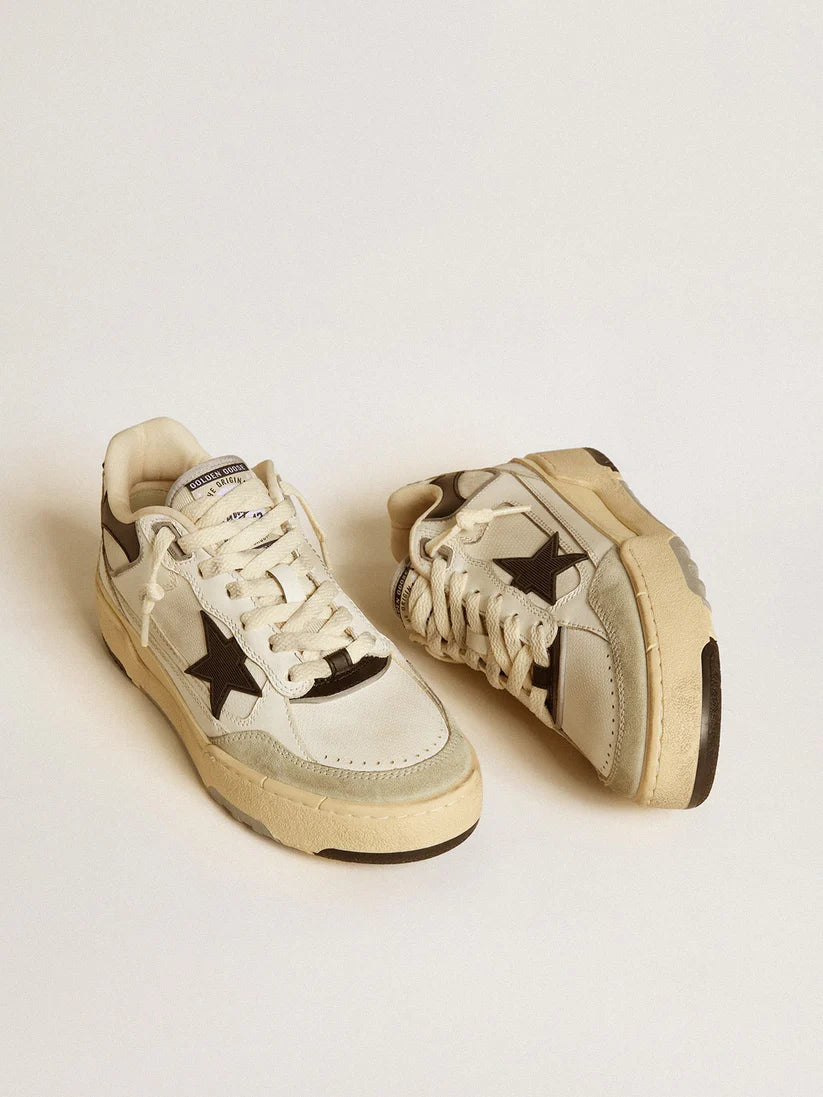 Forty2 with black star and black leather heel