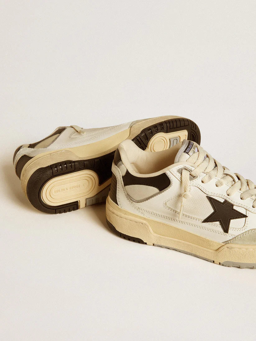 Forty2 with black star and black leather heel