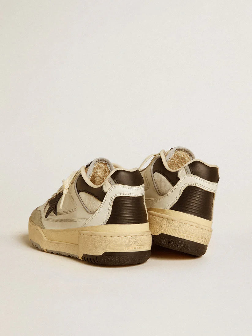 Forty2 with black star and black leather heel