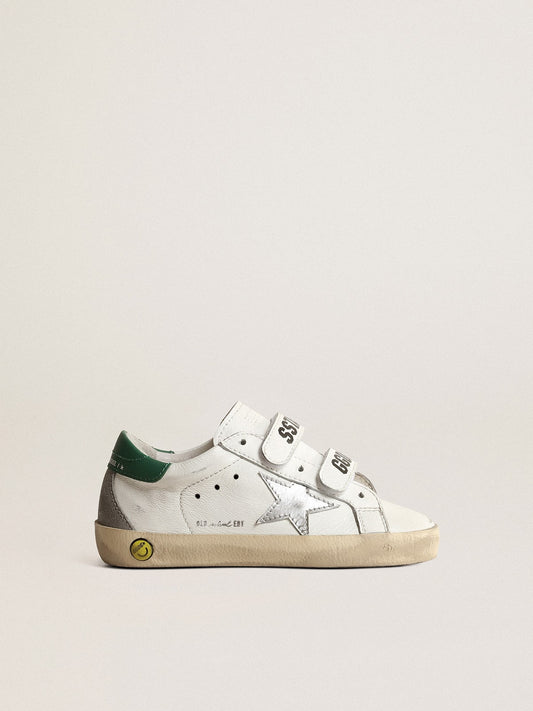 Old School Young with laminated leather star and green heel tab